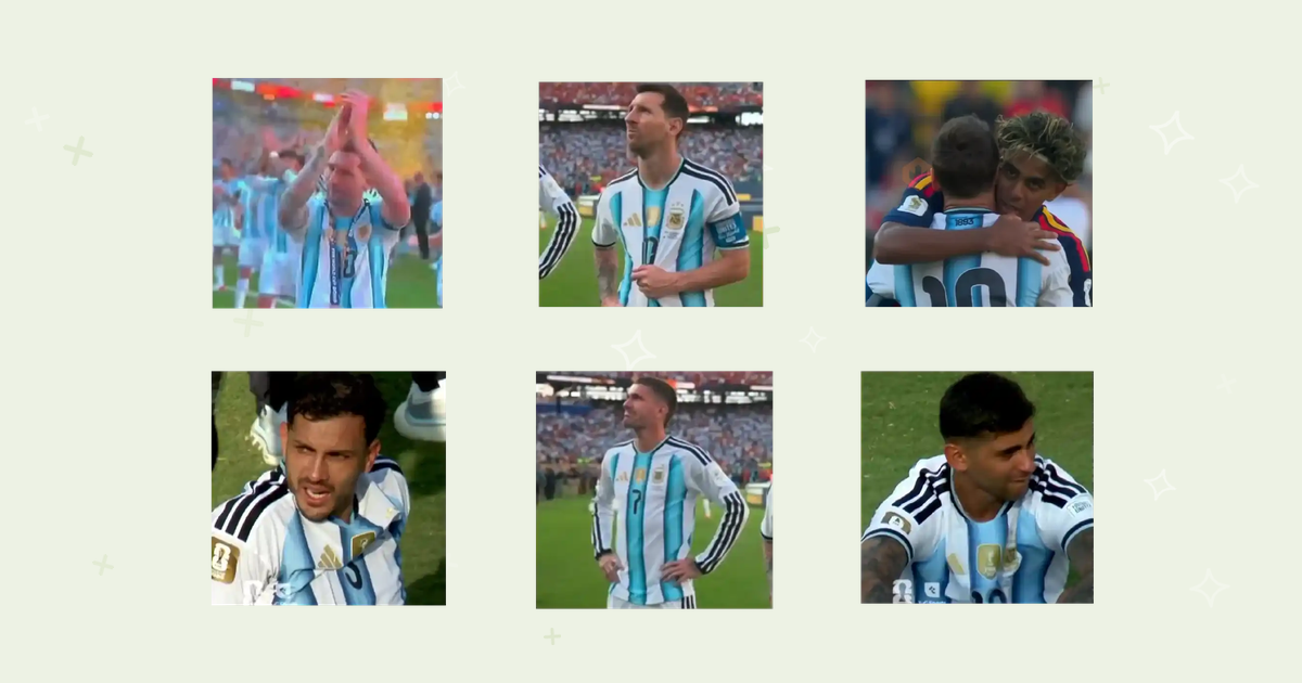 Stickers de jugadores argentinos celebrando, frustrados y consolando, para chats de WhatsApp y Telegram