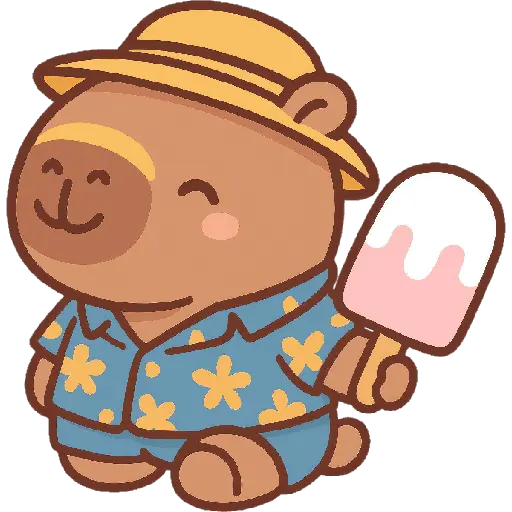 Capibara Kawaii 🏖🍹🌞