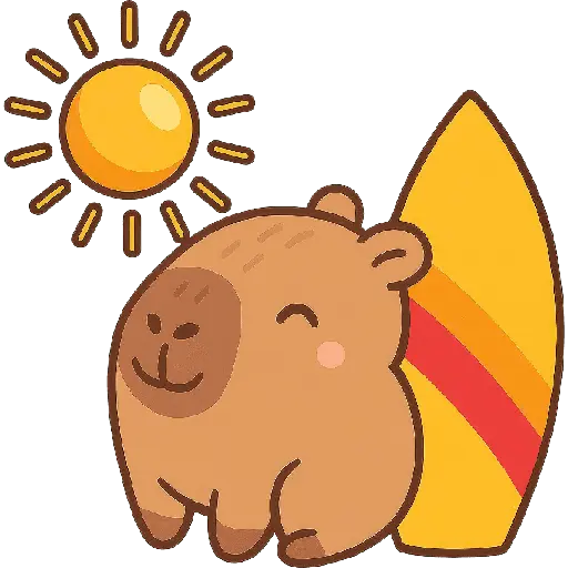 Capibara Kawaii 🏖🍹🌞