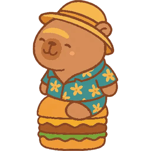 Capibara Kawaii 🏖🍹🌞