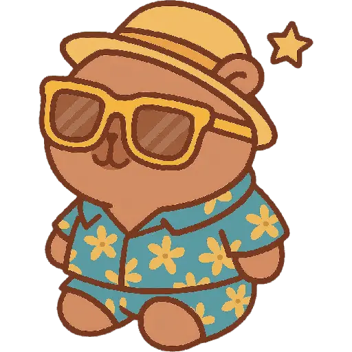 Capibara Kawaii 🏖🍹🌞
