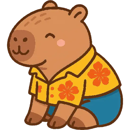 Capibara Kawaii 🏖🍹🌞