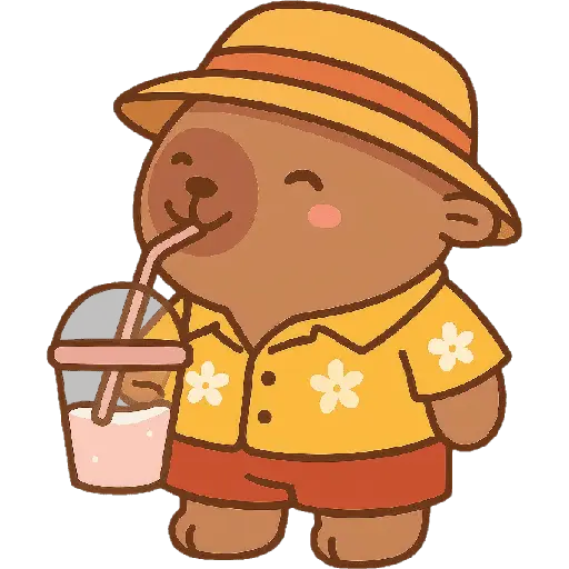 Capibara Kawaii 🏖🍹🌞