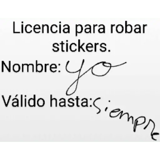 licencias para robar stickers