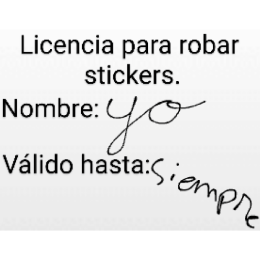 licencias para robar stickers preview
