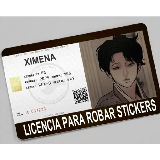 licencia de robar estiker