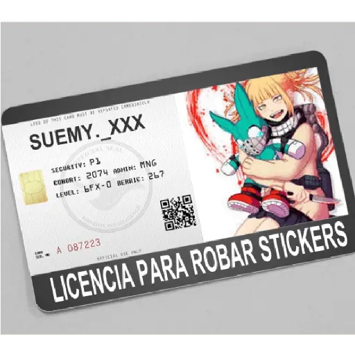 licencia de robar estiker