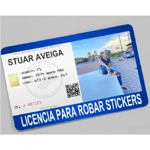 licencia de robar estiker