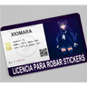 licencia de robar estiker