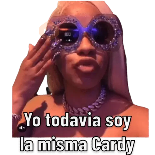 Cardy B reactions sticker 17