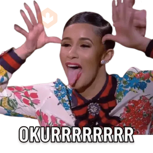 Cardy B reactions sticker 19