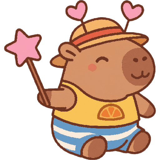Capibara kawaii de verano 🏖 preview