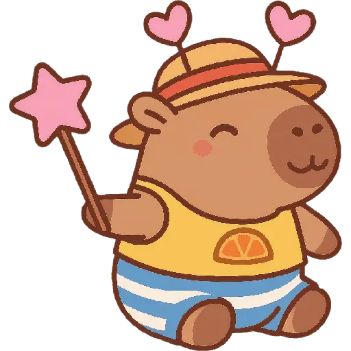 Capibara kawaii de verano 🏖