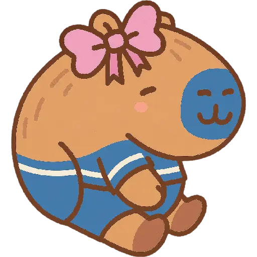 Capibara kawaii de verano 🏖