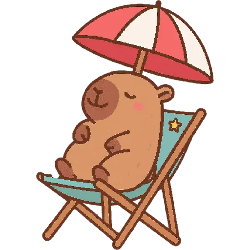Capibara kawaii de verano 🏖