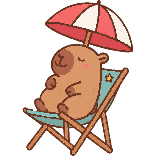 Capibara kawaii de verano 🏖 preview