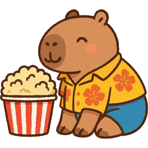 Capibara kawaii de verano 🏖