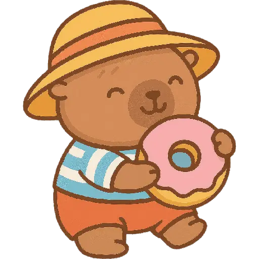 Capibara kawaii de verano 🏖