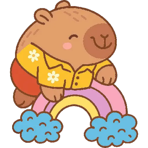 Capibara kawaii de verano 🏖