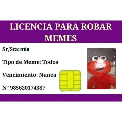 licencias de robar estikers 