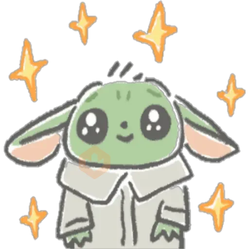 Baby Yoda Kawai sticker 20