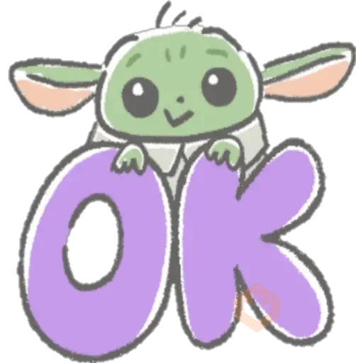Baby Yoda Kawai sticker 19
