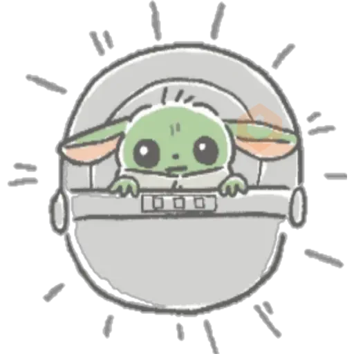 Baby Yoda Kawai sticker 18