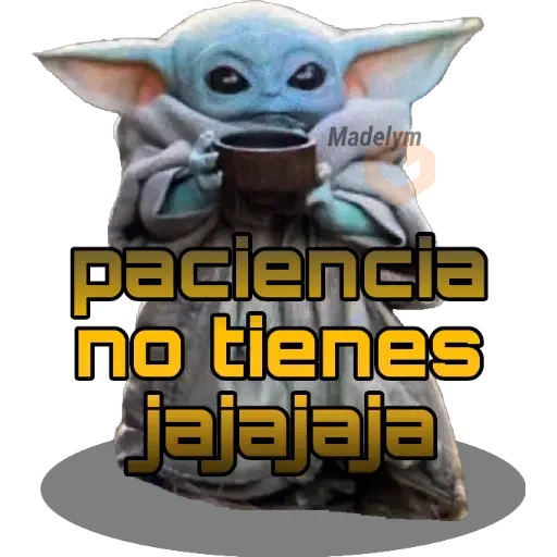 Baby Yoda Tacita💜 sticker 24