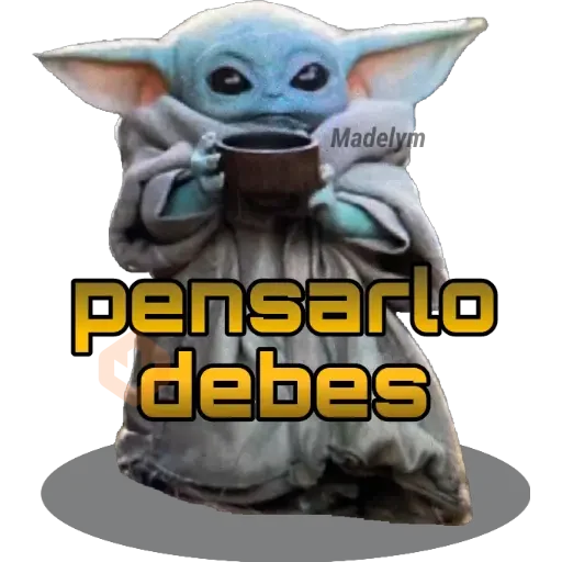 Baby Yoda Tacita💜 sticker 30