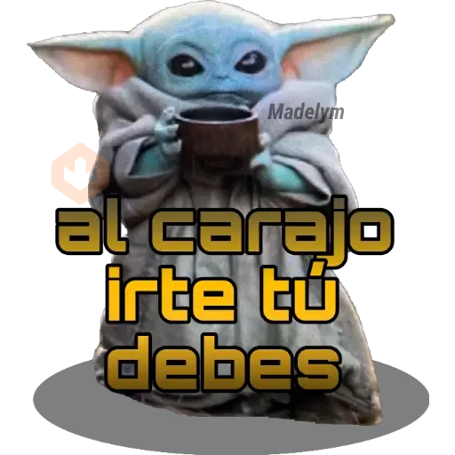 Baby Yoda Tacita💜 sticker 18