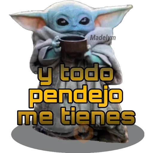 Baby Yoda Tacita💜 sticker 26