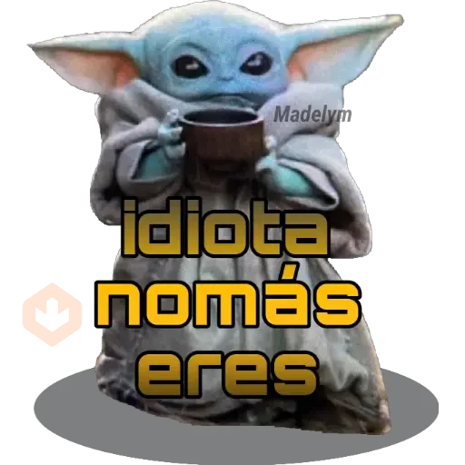 Baby Yoda Tacita💜 sticker 23