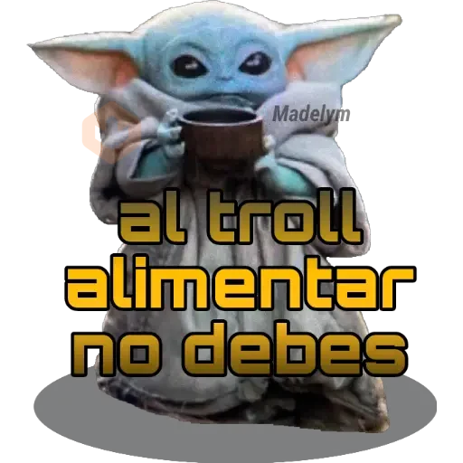 Baby Yoda Tacita💜 sticker 22
