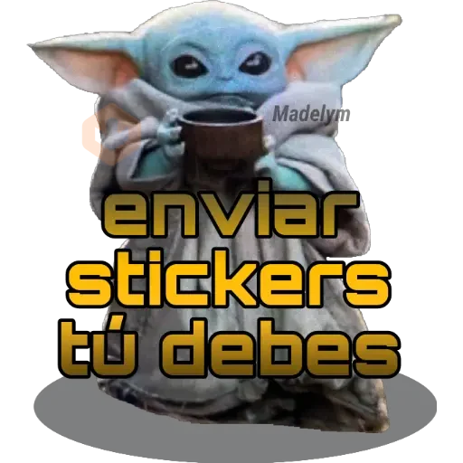 Baby Yoda Tacita💜 sticker 27
