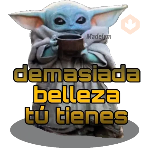 Baby Yoda Tacita💜 sticker 13