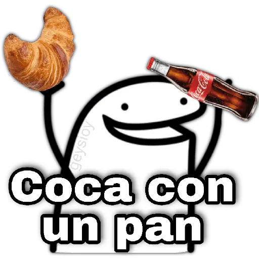 Una coca con pan 🥐🥤Flork😋