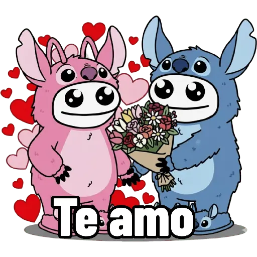 FLORK Stitch y su novia 💙🩷✨