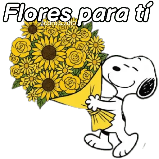 🌻Snoopy flores amarillas 🌼🌻