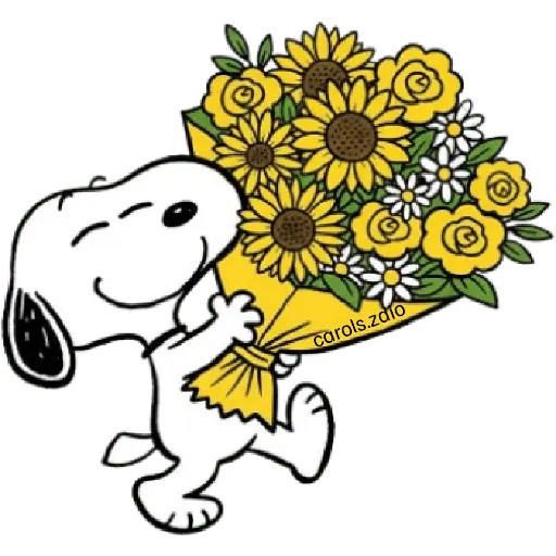 🌻Snoopy flores amarillas 🌼🌻