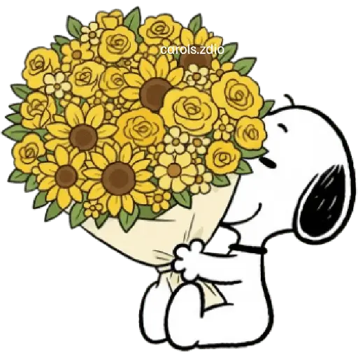 🌻Snoopy flores amarillas 🌼🌻