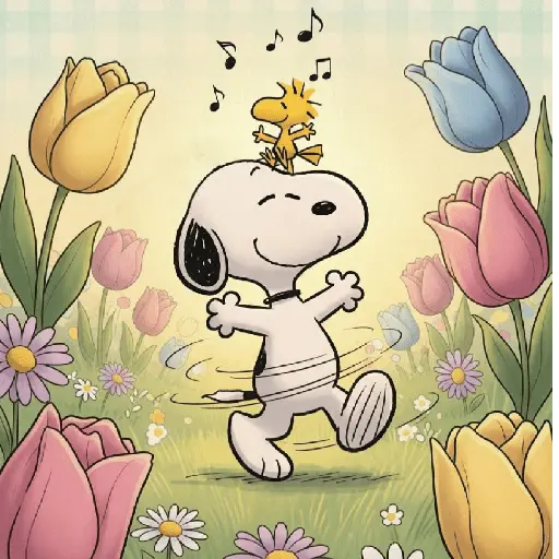 🦴 Snoopy feliz 🐶🐾🏡