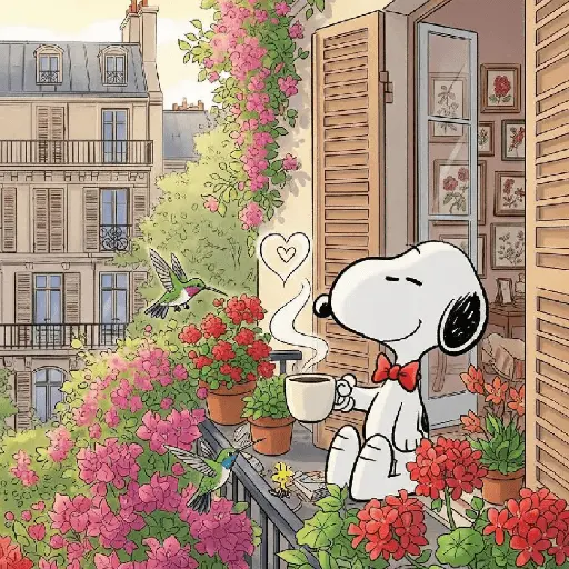 🦴 Snoopy feliz 🐶🐾🏡