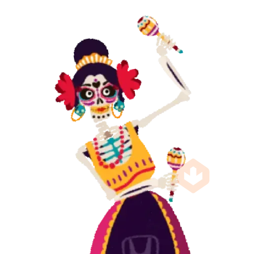 Día de muertos💀🏵️anim sticker 28