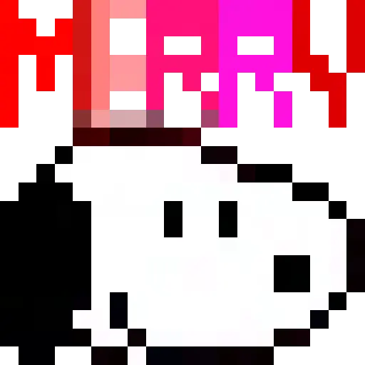 navidad pixel Snoopy 