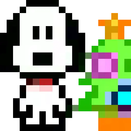 navidad pixel Snoopy 
