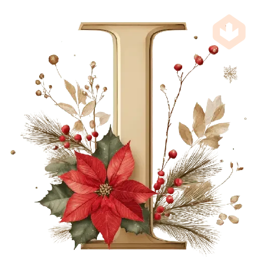 🎄Alfabeto Elegante Navidad abc sticker 26