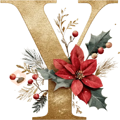 🎄Alfabeto Elegante Navidad abc sticker 18