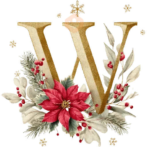🎄Alfabeto Elegante Navidad abc sticker 16