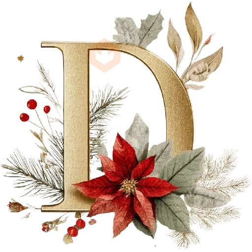 🎄Alfabeto Elegante Navidad abc sticker 21