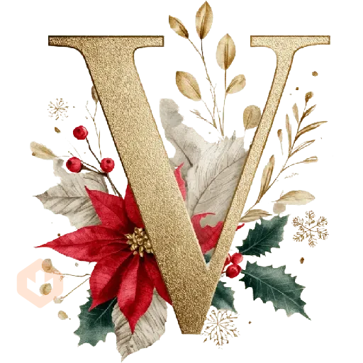 🎄Alfabeto Elegante Navidad abc sticker 15